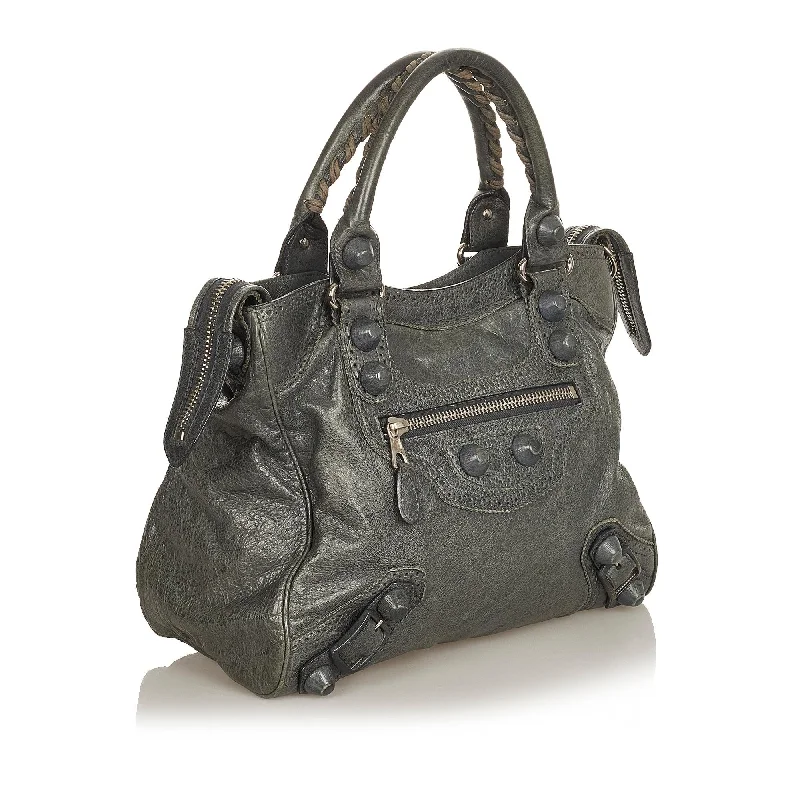 Durable leather bags for daily useBalenciaga Motocross Giant City Handbag (SHG-25835)