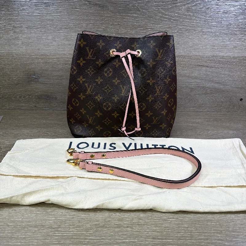 Louis Vuitton handbags with a back - zip pocket for storing valuablesLouis Vuitton NÃ©oNoÃ© Monogram - Rose Poudre