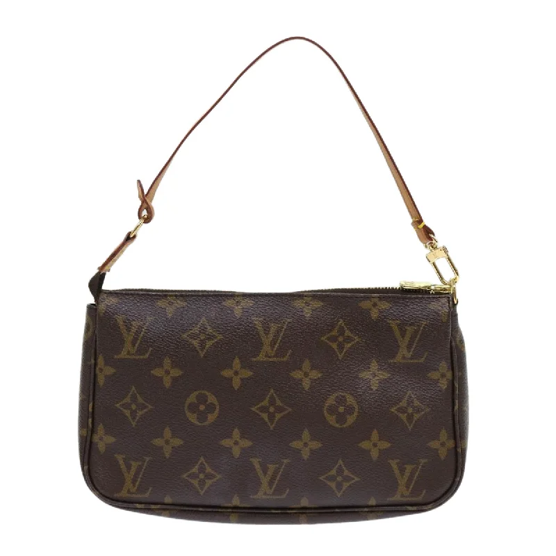 Louis Vuitton Petite Malle bags with a hard - shell structure for uniquenessLOUIS VUITTON Monogram Pochette Accessoires Pouch M51980 LV Auth 49973