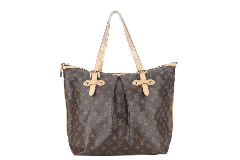 Louis Vuitton handbags with a metal - framed clasp for durabilityLOUIS VUITTON PALERMO GM MONOGRAM WITH STRAPS AND DUST COVER