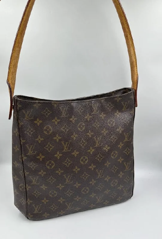 Ladies Louis Vuitton Petite Malle bags with a star - shaped charm for cutenessLouis Vuitton Monogram GM Looping Tote Bag