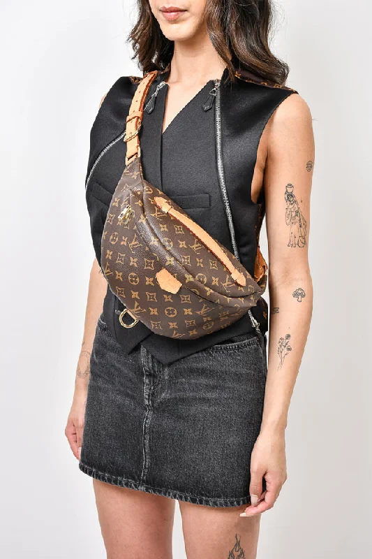 Louis Vuitton handbags with a back - zip pocket for storing valuablesLouis Vuitton Monogram Bum Bag