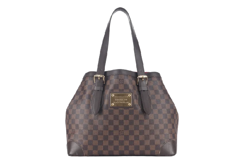 Ladies Louis Vuitton Capucines bags with a detachable shoulder strapLOUIS VUITTON HEMPSTEAD MM DAMIER EBENE CANVAS GOLD HARDWARE NO DUST COVER