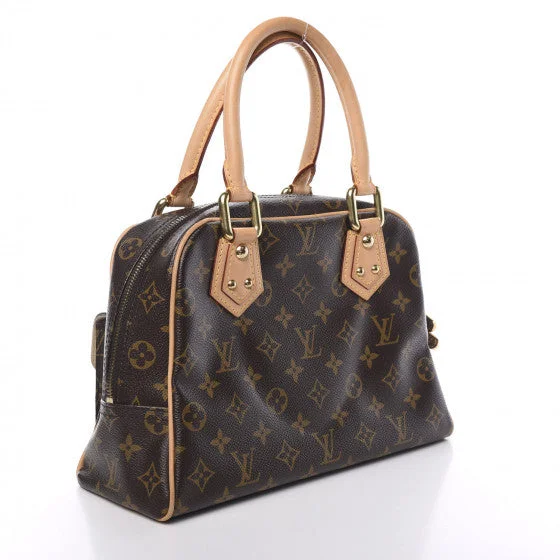 Louis Vuitton backpacks with a padded back panel for comfort during long - wearLouis Vuitton Monogram Canvas Manhattan PM Bag