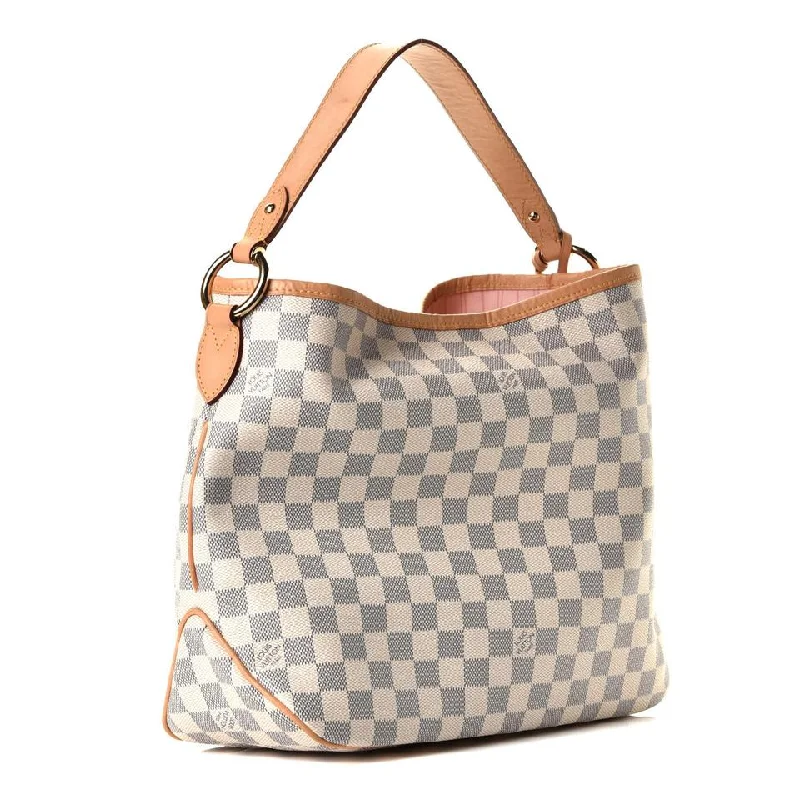 Medium - sized Louis Vuitton tote bags for work and shoppingLOUIS VUITTON Damier Azur Delightful PM Rose Ballerine