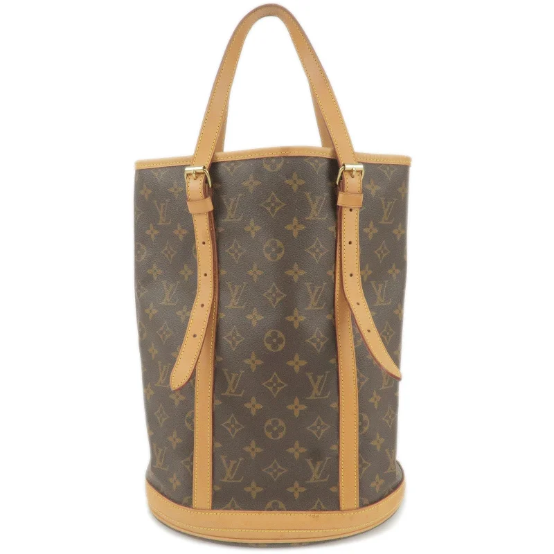 Ladies Louis Vuitton shoulder bags with a wide - width strap for comfortLouis Vuitton Monogram Bucket GM Shoulder Bag M42236