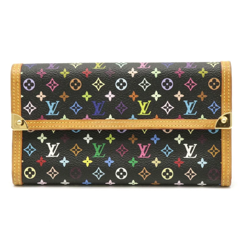 Louis Vuitton handbags with a patent - leather finish for a shiny lookLouis Vuitton Murakami Monogram Porto Tresor M92658