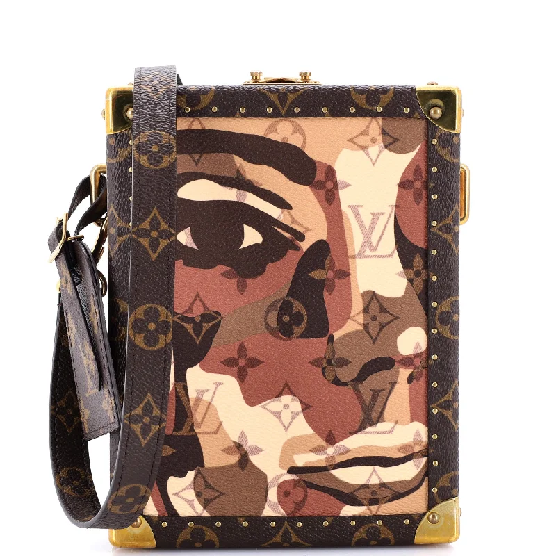 Luxury brand bags on salex KidSuper Vertical Clutch Box Limited Edition Patchwork Printed Camouflage Monogram Canvas