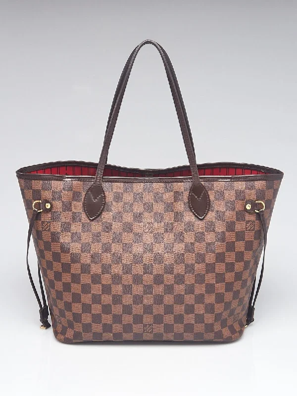 Louis Vuitton Twist bags with a contrast - colored interior for visual interestLOUIS VUITTON Damier Ebene Neverfull MM Bag