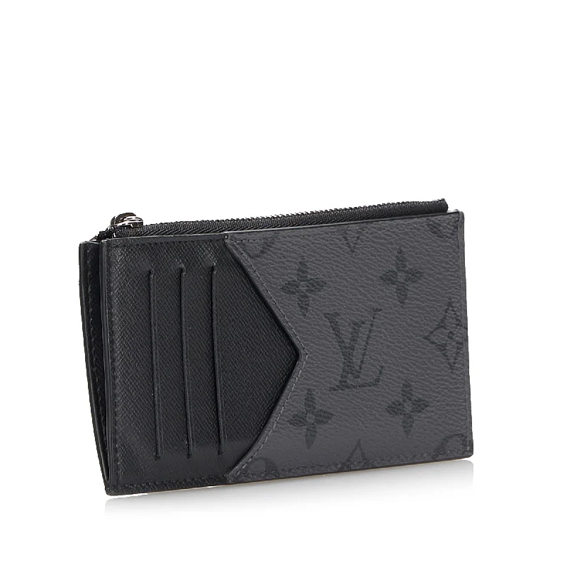 Louis Vuitton backpacks with a padded laptop compartment for travelLouis Vuitton Monogram Eclipse Coin Pouch (SHG-CILlD8)