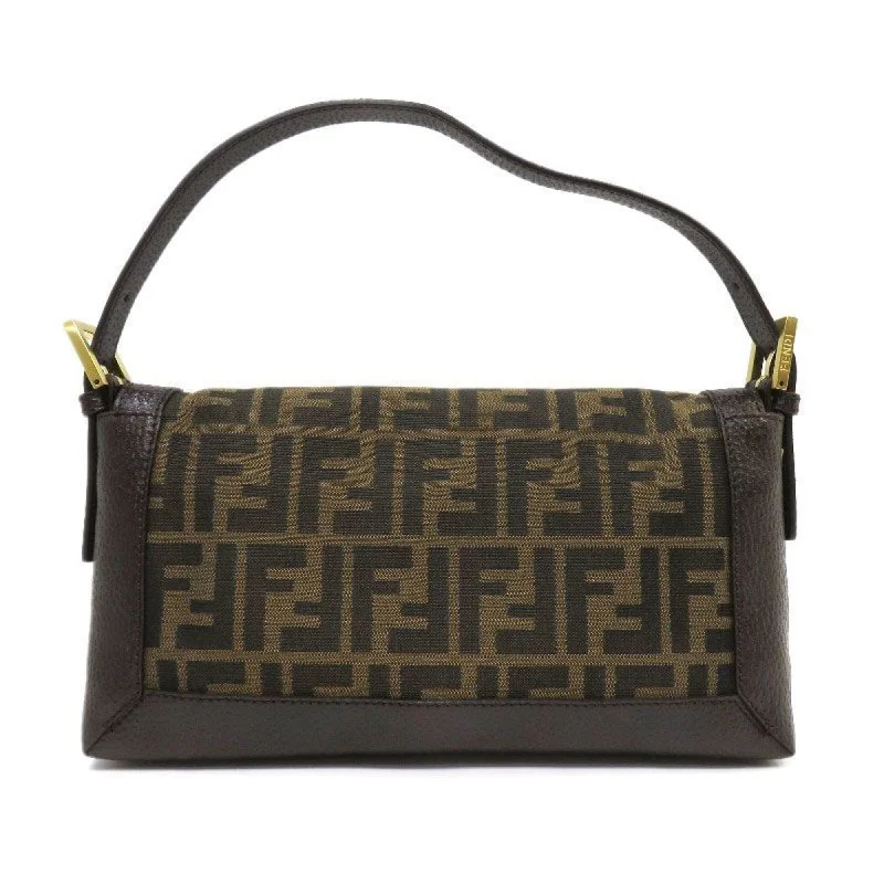 Fendi bags with a back - zip pocket for storing valuables securelyFendi Zucca Shoulder Bag - '10s