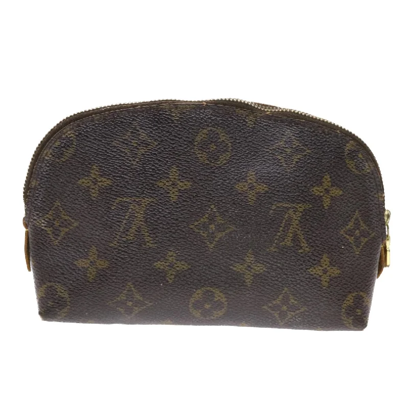 Louis Vuitton handbags with a patent - leather finish for a shiny lookLOUIS VUITTON Monogram Pochette Cosmetic PM Cosmetic Pouch M47515 LV Auth 49641