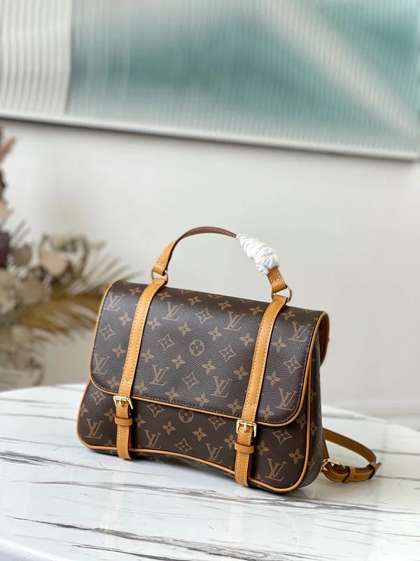 Louis Vuitton bags with a snap - button closure and a decorative charm for styleBC - LOUIS VUITTON BAGS - 2100