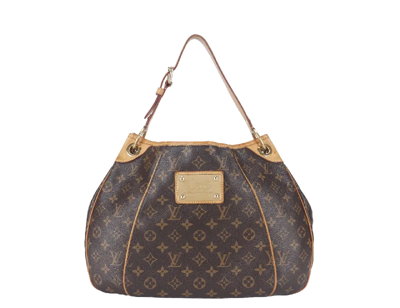 Louis Vuitton Alma bags with a detachable shoulder strap for versatilityLOUIS VUITTON GALLERIA PM MONOGRAM CANVAS HOBO BAG GOLD HARDWARE WITH DUST COVER