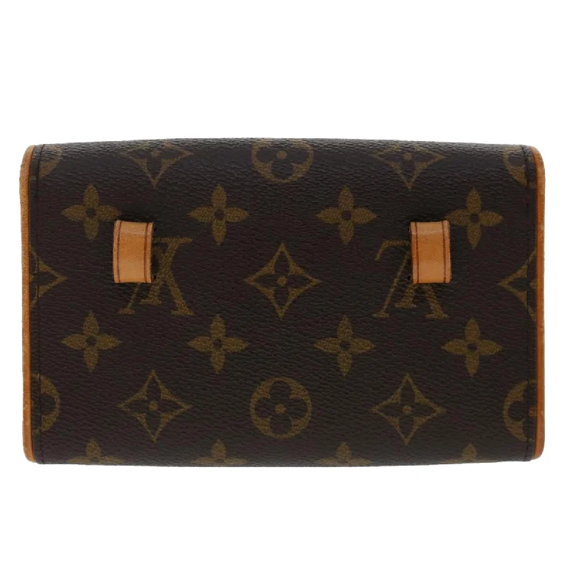 Louis Vuitton handbags with a back - zip pocket for storing valuablesLOUIS VUITTON Monogram Pochette Florentine Waist Bag M51855 LV Auth rd5670