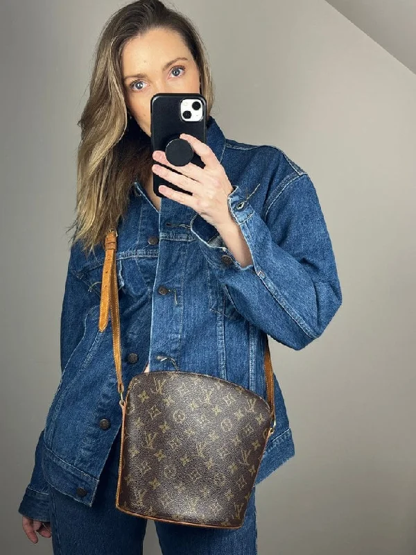 Louis Vuitton bags with a detachable mobile phone holder for convenienceLouis Vuitton Monogram Drouot Shoulder Bag