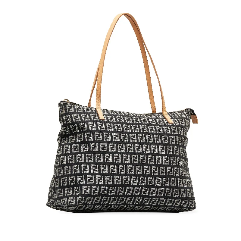 Ladies Fendi shoulder bags with a detachable scarf strap for a stylish and versatile optionFENDI Zucchino Canvas Tote Bag