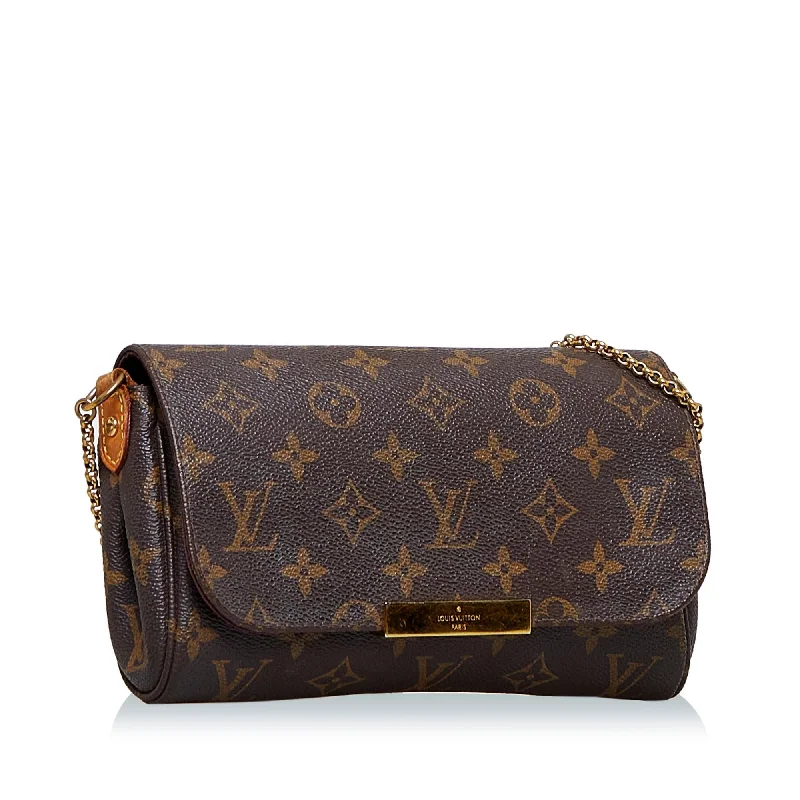 Louis Vuitton bags with a detachable mobile phone holder for convenienceLouis Vuitton Monogram Favorite MM