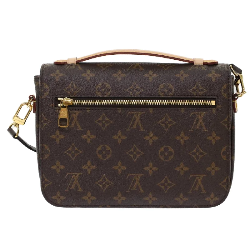 Louis Vuitton handbags with a patent - leather finish for a shiny lookLOUIS VUITTON Monogram Pochette Metis MM Hand Bag 2way M44875 LV Auth 49466A