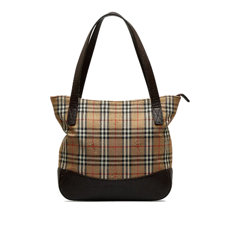 Best bags for business tripsBrown Burberry Haymarket Check Handbag