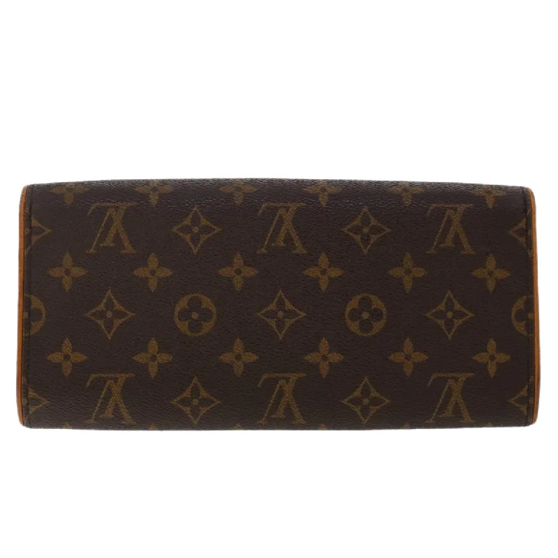 Louis Vuitton bags with a detachable mirror inside for on - the - go touch - upsLOUIS VUITTON Monogram Pochette Twin GM Shoulder Bag M51852 LV Auth rd5619