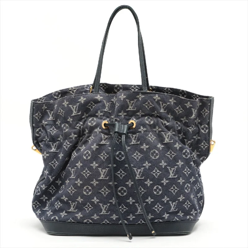 Louis Vuitton bags with a detachable mobile phone holder for convenienceLouis Vuitton Monogram Denim Noefull MM