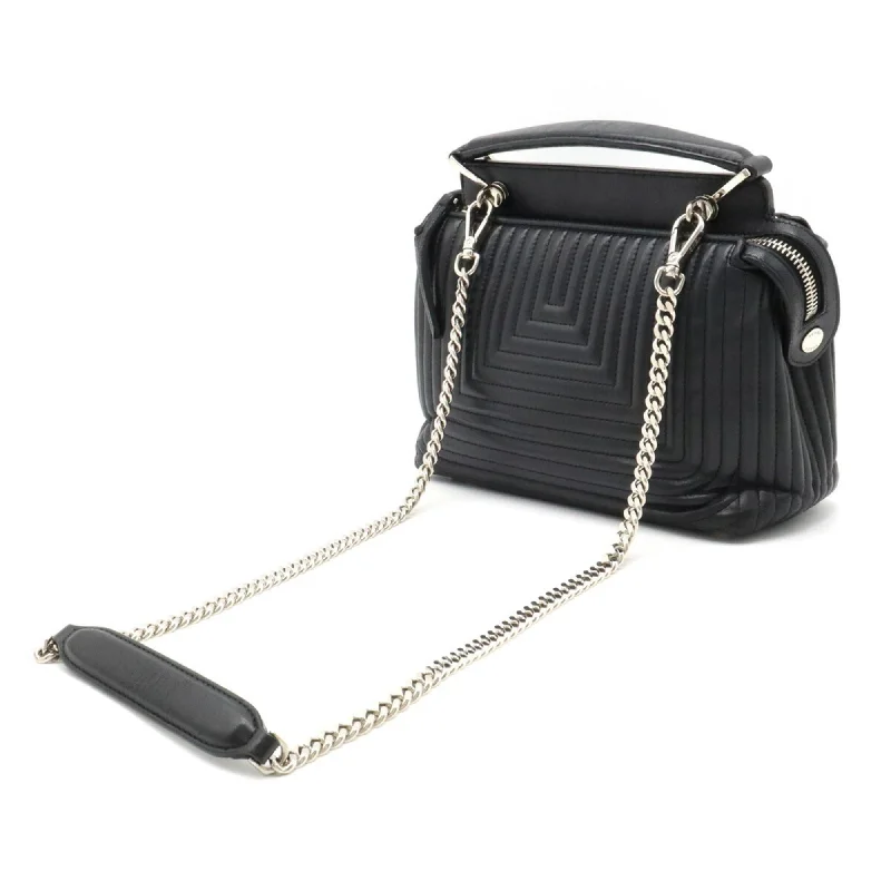 Fendi bags with a chain - link trim and a leather body for a modern and edgy lookFENDI.com Click Handbag Shoulder Bag Leather Black 8BN299