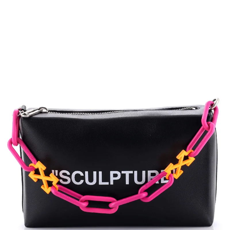 Trendy transparent PVC bagsBlock Pouch Shoulder Bag Printed Leather