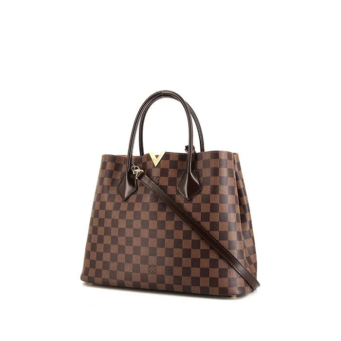 Louis Vuitton bags with a detachable mirror inside for on - the - go touch - upsLOUIS VUITTON Kensington Damier Ebene Bag