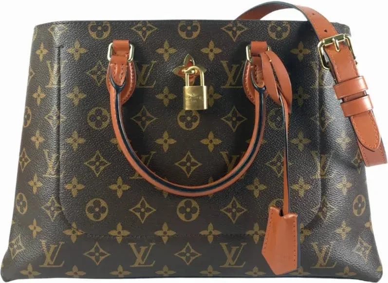 Ladies Louis Vuitton shoulder bags with a single - handle silhouetteLouis Vuitton Monogram Flower Tote