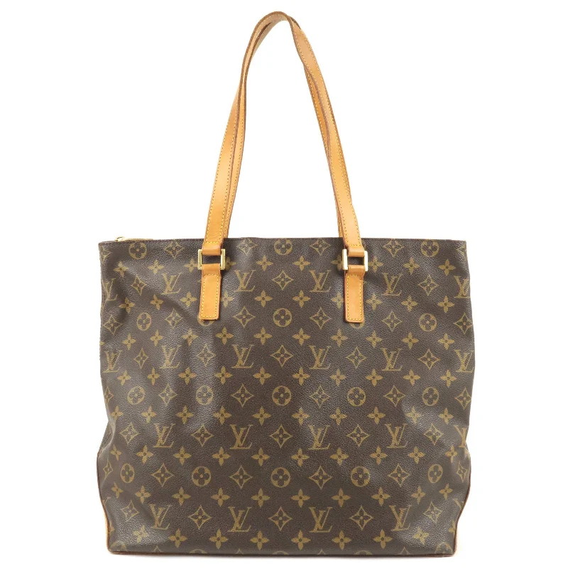 Ladies Louis Vuitton shoulder bags with a wide - width strap for comfortLouis Vuitton Monogram Cabas Mezzo Tote Bag M51151