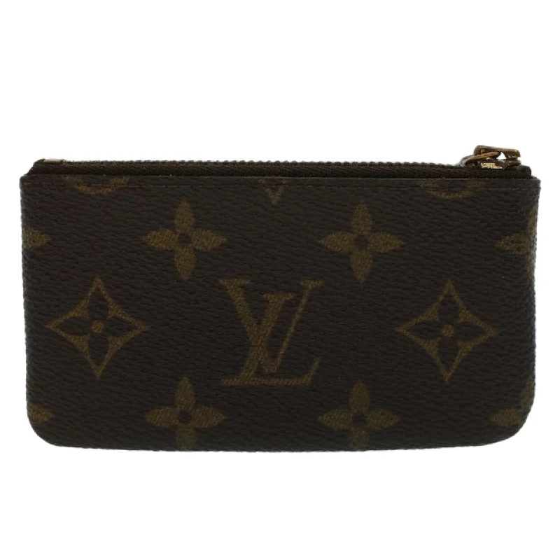 Louis Vuitton crossbody bags with a printed floral pattern for femininityLouis Vuitton Monogram Pochette Cles Coin Purse M62650 LV Auth 46820