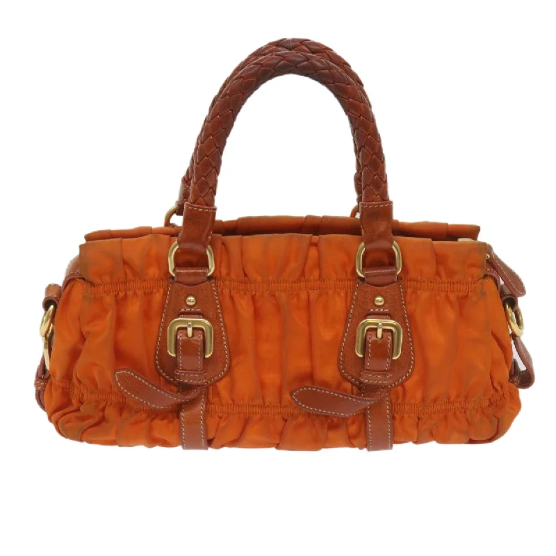 Ladies Prada Galleria bags with gold - toned hardware for a luxurious touchPRADA Gaufre Handbag