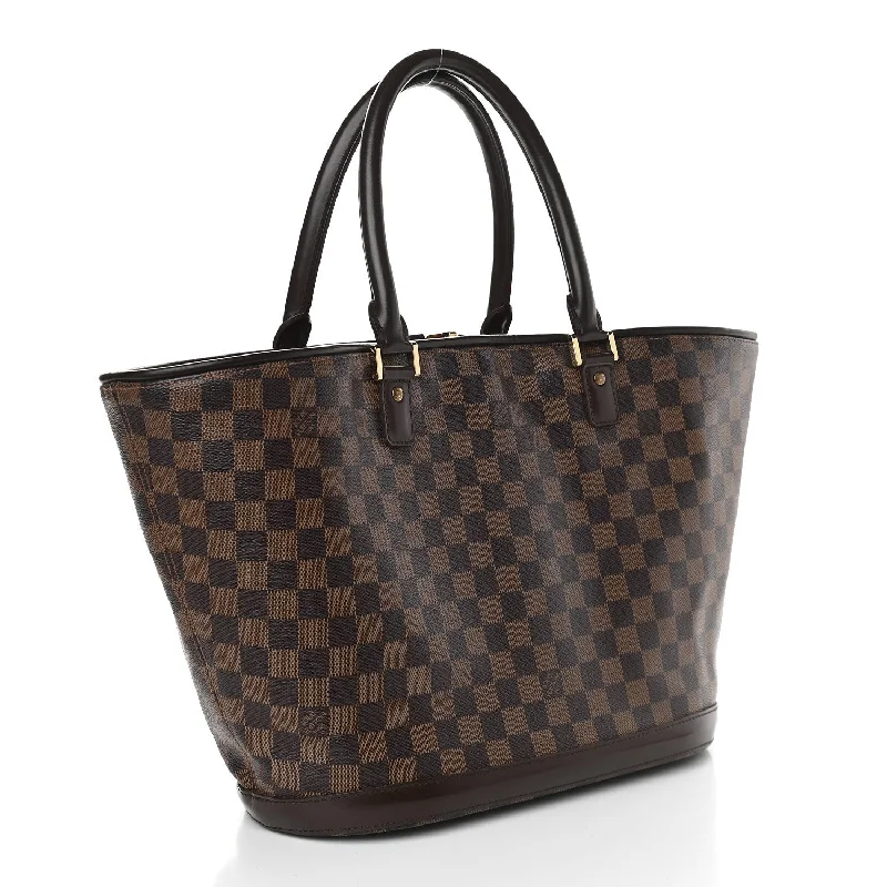 Louis Vuitton bags with a detachable mobile phone holder for convenienceLouis Vuitton Damier Ebene Manosque GM Bag