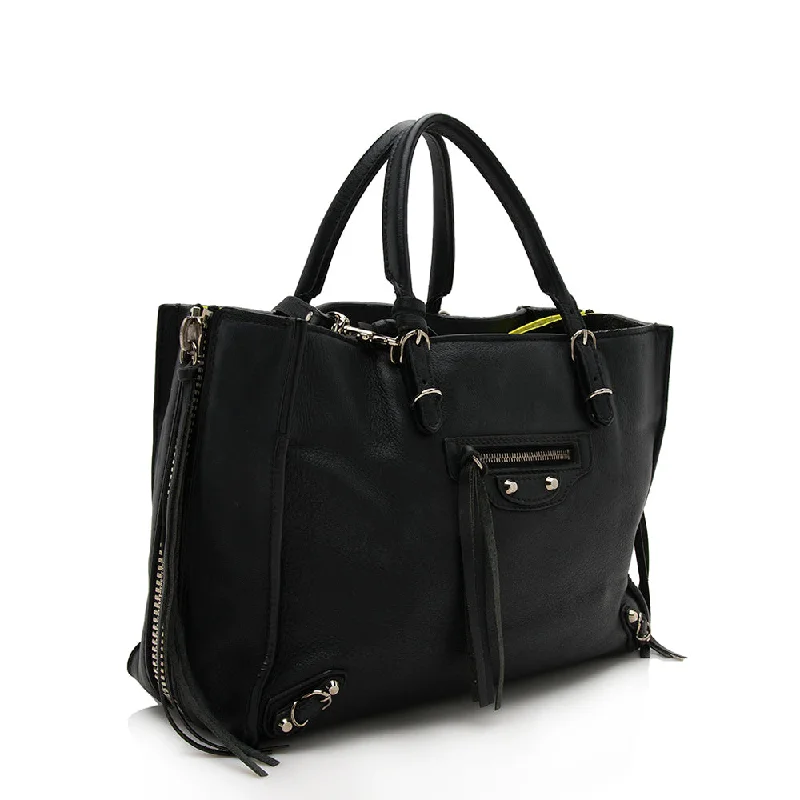 Affordable luxury bags Balenciaga Calfskin Papier A6 Zip Around Tote - FINAL SALE (SHF-12133)