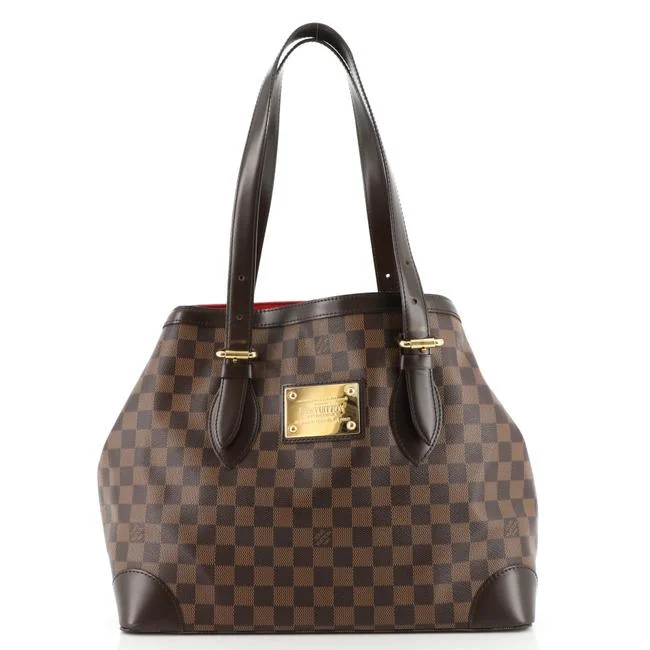 Louis Vuitton bags with a front - zip pocket for small items like keysLOUIS VUITTON HAMPSTEAD MM TOTE