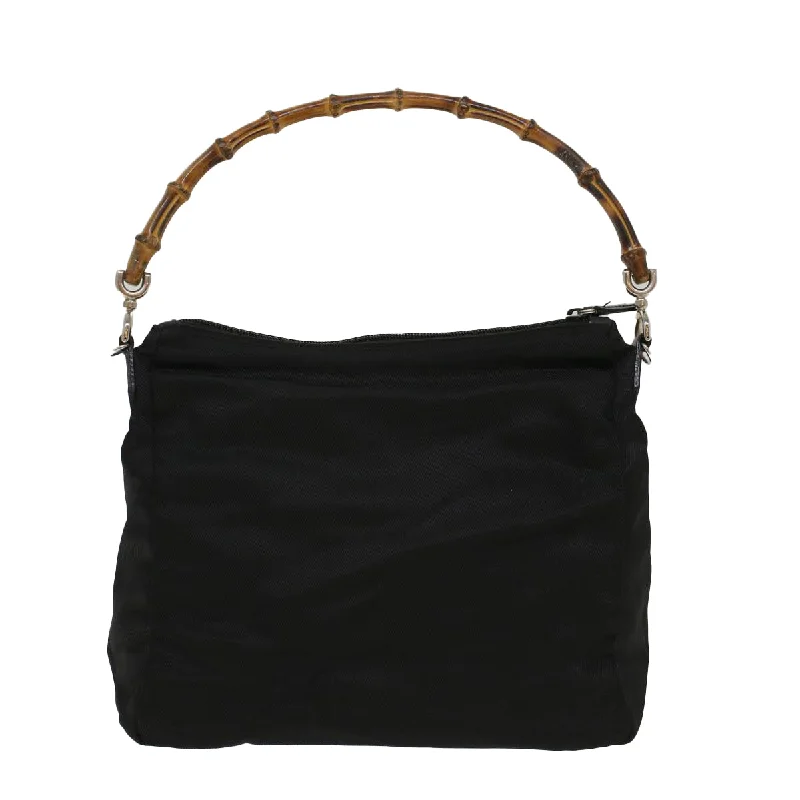 Ladies Gucci Dionysus bags with a chain - link shoulder strapGUCCI Bamboo Shoulder Bag Nylon Black 000205805095  bs6818