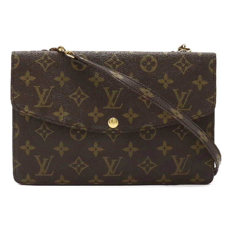 Louis Vuitton Petite Malle bags with a hard - shell structure for uniquenessLouis Vuitton Double Lava Shoulder Bag M51815