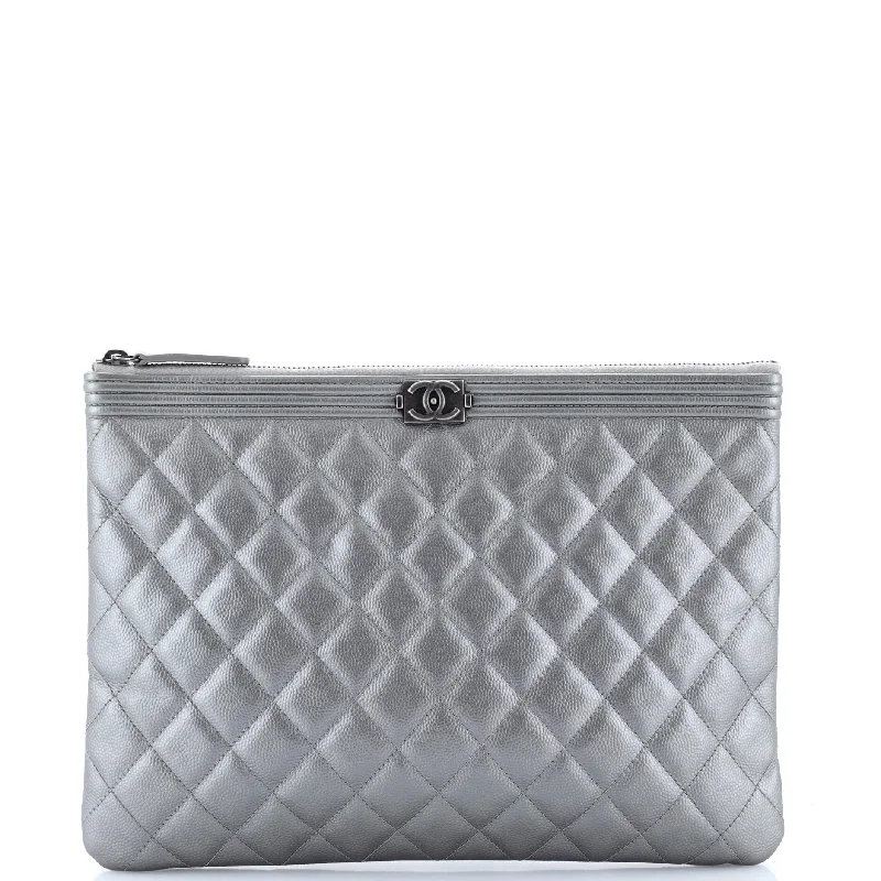 Affordable designer bag dupesBoy O Case Clutch Quilted Caviar Medium