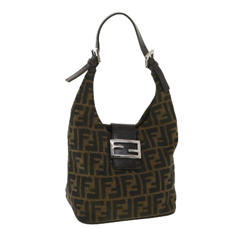 Fendi bags with a Bluetooth - enabled key finder for never losing keys againFENDI Zucca Canvas Mamma Baguette Shoulder Bag Brown 2119 26686 008  ar9002