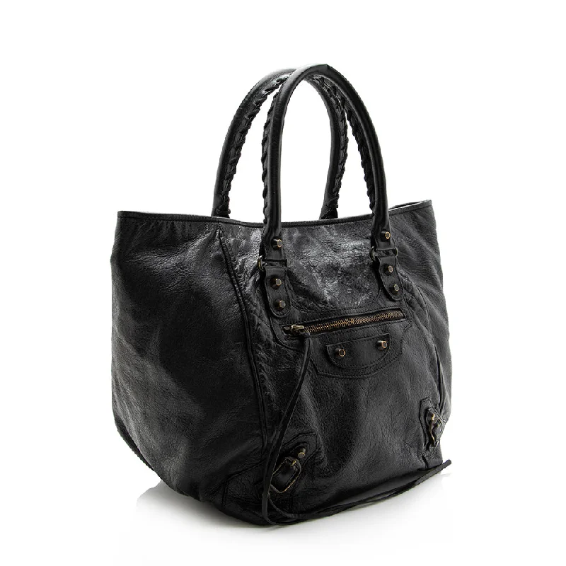 High-end designer bags for menBalenciaga Lambskin Sunday S Tote (SHF-13688)