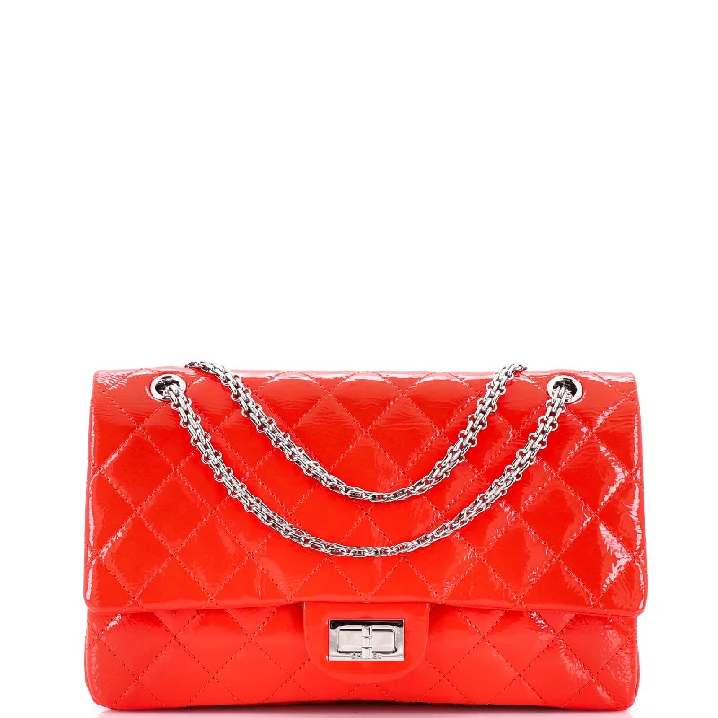 Designer bags with detachable strapsReissue 2.55 Flap Bag Quilted Crinkled Patent 227