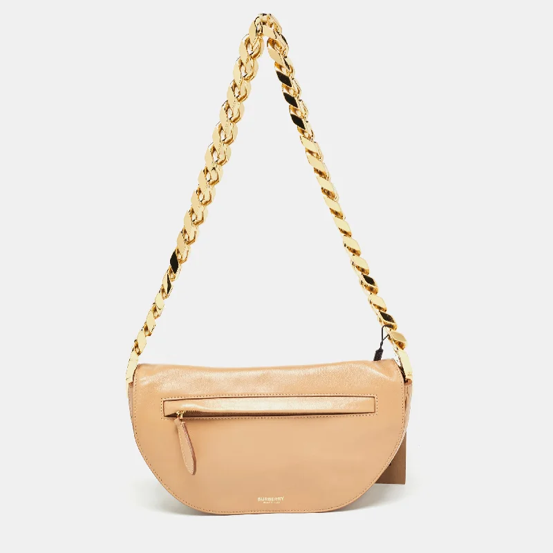 Minimalist leather handbagsBeige Soft Leather Small Olympia Bag