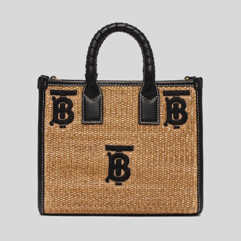 Luxury bags with exotic skinsBURBERRY Mini Freya Tote Natural/Black 80661711