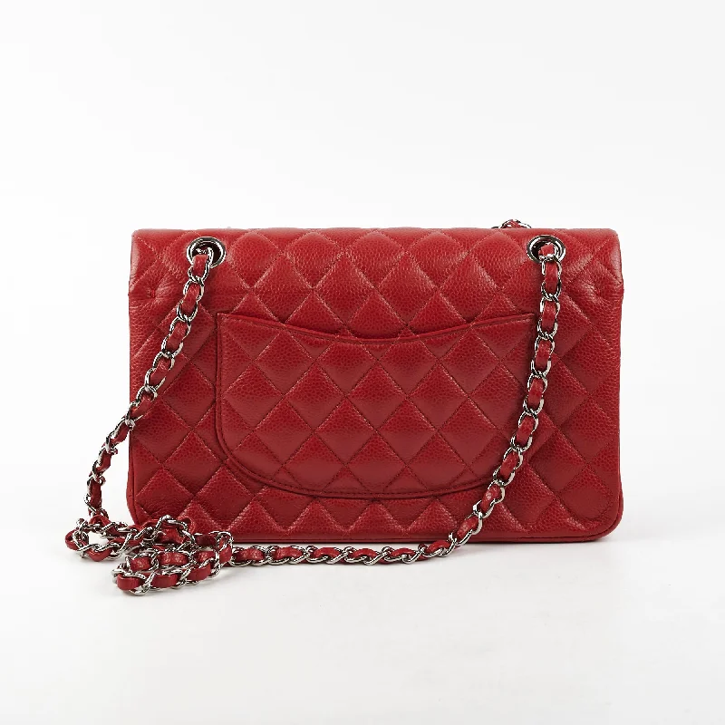 Chanel bags available at online luxury retaileChanel Classic Medium/Large M/L Caviar Red - Series 18