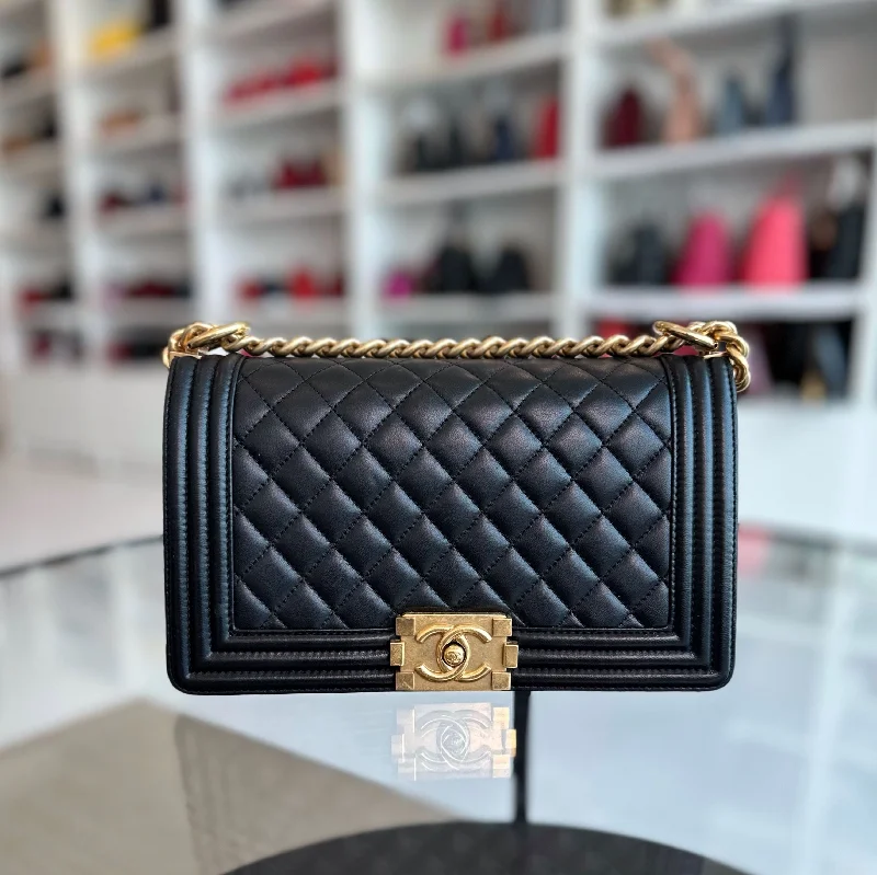 Chanel bags that pair perfectly with any outfitBoy Old Medium 25CM Lambskin Black GHW No 24