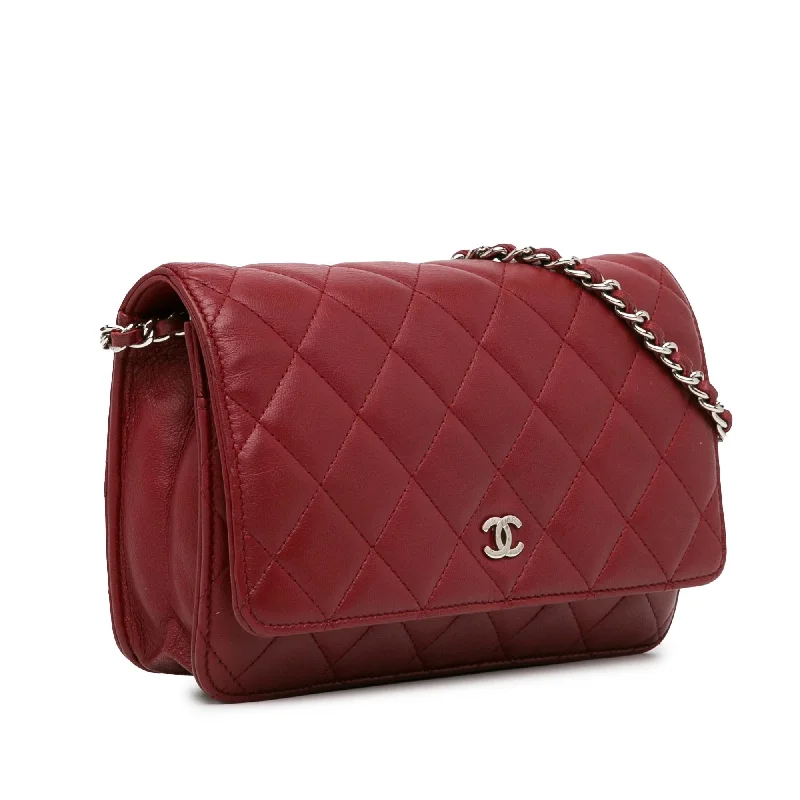 Chanel bags with leather and tweed combinationsChanel Classic Lambskin Wallet on Chain (okrtIp)