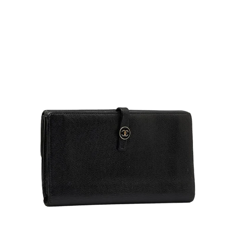 Chanel Handbag with Adjustable Strap for ComfortChanel Coco Button Leather Long Wallet (Usp4W4)