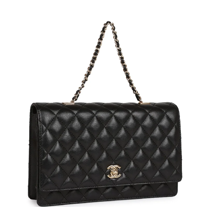 Chanel bags sale 2025Chanel Fantasy Pearls Large Evening Flap Bag Black Lambskin Light Gold Hardware