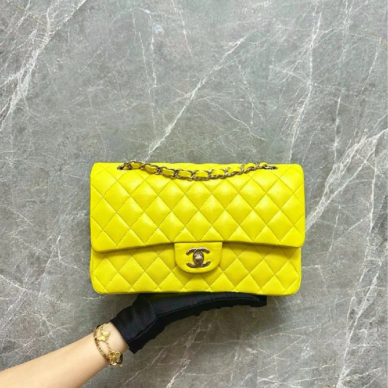 Chanel bags for women who appreciate fine craftsmanshipLambskin Yellow GHW No 15